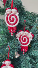 Load and play video in Gallery viewer, Holiday Gift Personalized Christmas Ornament Lollipop Family 2
