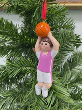 Load and play video in Gallery viewer, Personalized Christmas Sport Ornament Basketball Girl
