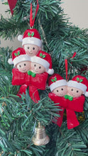Load and play video in Gallery viewer, Customize Holiday Gift Christmas Ornament Bow Family 2
