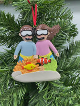 Load and play video in Gallery viewer, Personalized Ornament Christmas Gift Snorkeling Couple
