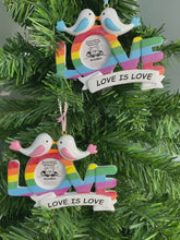 Load and play video in Gallery viewer, Personalized Christmas Ornament LGBT Photo Frame A/B
