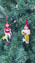 Load and play video in Gallery viewer, Personalized Christmas Sport Ornament Football Girl/Boy
