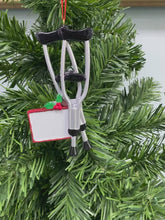 Load and play video in Gallery viewer, Personalized Christmas Ornament Crutches
