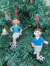 Load and play video in Gallery viewer, Personalized Christmas Sport Ornament Soccer Boy/Girl
