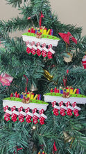 Load and play video in Gallery viewer, Personalized Christmas Ornament Mantel stockings Family 2
