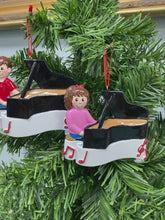 Load and play video in Gallery viewer, Personalized Gift Christmas Ornament Piano Girl/Boy

