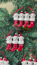 Load and play video in Gallery viewer, Customize Gift Christmas Family 2 Ornament Bear Stocking
