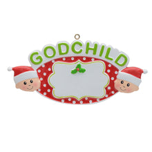 Load image into Gallery viewer, Christmas Tree Decoration Personalized Ornament Gift GodChild
