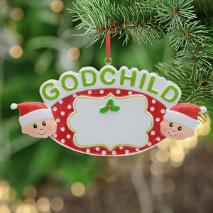 Christmas Tree Decoration Personalized Ornament Gift GodChild