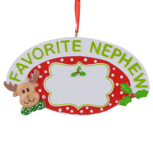Christmas Personalized Ornament Gift Favorite Nephew