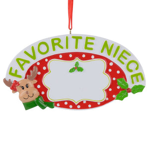 Personalized Tree Ornaments Christmas Gift Favorite Niece