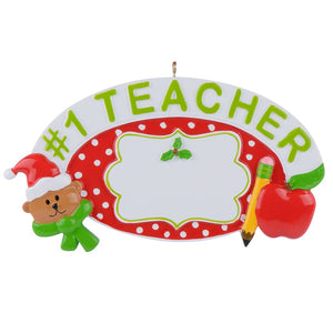 Maxora Christmas Personalized Ornament Gift for Teacher #1Teacher
