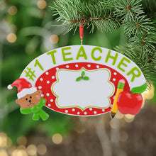 Load image into Gallery viewer, Maxora Christmas Personalized Ornament Gift for Teacher #1Teacher
