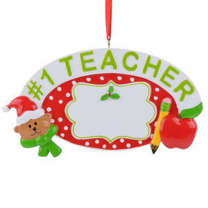 Maxora Christmas Personalized Ornament Gift for Teacher #1Teacher