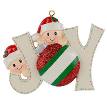 Load image into Gallery viewer, Personalized Christmas Ornament JOY Family 2
