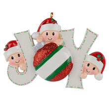 Load image into Gallery viewer, Personalized Ornament Christmas Gift Decoration Ornament JOY Family 3
