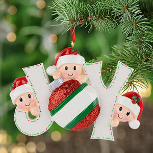 Personalized Christmas Ornament JOY Family 3