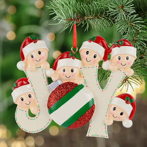 Christmas Gift Personalized Ornament JOY Family 6