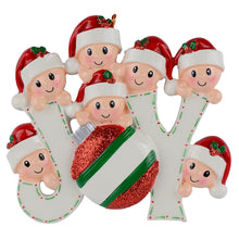 Load image into Gallery viewer, Personalized Christmas Ornament JOY Family 7
