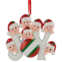 Load image into Gallery viewer, Personalized Christmas Ornament JOY Family 7
