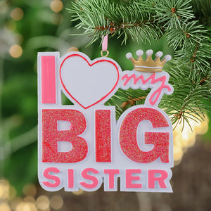 Personalized Christmas Boy/Girl Ornament Gift BIG Sister/Brother