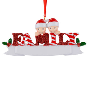 Personalized Christmas Ornament Sparkle Family 2