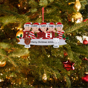 Personalized Christmas Ornament Sparkle Family 5