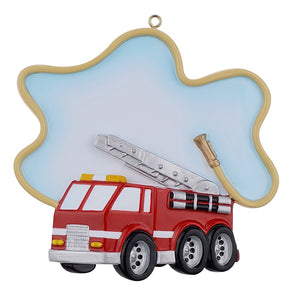 Personalized Christmas Ornament Firetruck