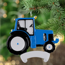 Load image into Gallery viewer, Christmas Personalized Ornaments Occupation Ornament Tractor Blue
