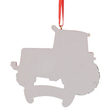 Load image into Gallery viewer, Christmas Personalized Ornament Tractor Red
