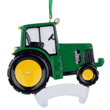 Load image into Gallery viewer, Christmas Personalized Ornament Tractor Green
