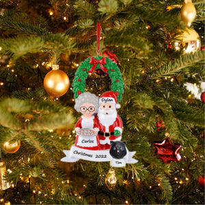 Personalized Gift Christmas Ornament Santa Family 2