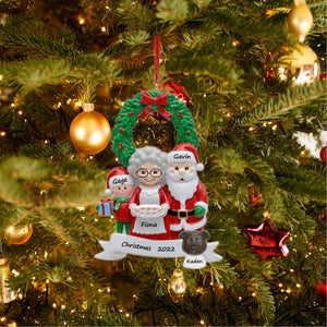 Personalized Christmas Ornament Santa Family 3