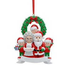 Load image into Gallery viewer, Personalized Christmas Ornament Santa family 5
