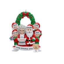 Load image into Gallery viewer, Personalized Christmas Ornament Santa family 6
