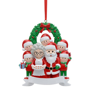 Personalized Christmas Ornament Santa family 7