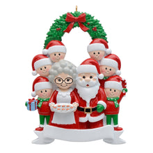 Load image into Gallery viewer, Customize gift for Grandpa &amp; Grandma Christmas Ornament Santa family 8

