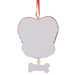 Personalized Christmas Pet Ornament Cut Dog with Heart