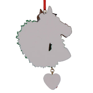 Customize Gift for Pet Christmas Ornament Horse with Wreath