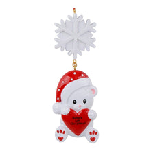 Load image into Gallery viewer, Personalized Baby&#39;s 1st Christmas Ornament Bear Baby Ornament
