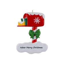 Load image into Gallery viewer, Personalized Christmas Ornament Mailbox
