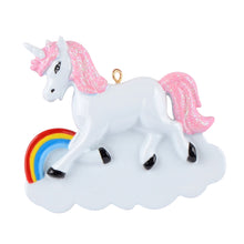 Load image into Gallery viewer, Personalized Christmas Ornament Unicorn
