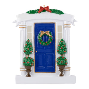 Personalized Christmas Ornament Our New Home Blue Door