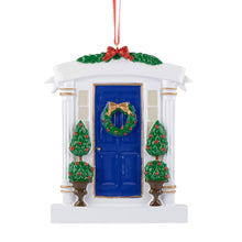 Load image into Gallery viewer, Personalized Christmas Ornament Our New Home Blue Door
