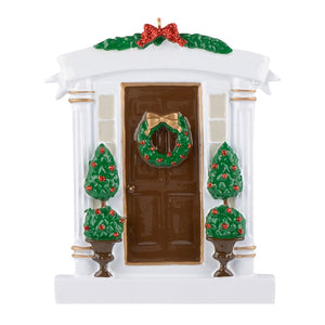 Personalized Christmas Gift for 1st Christmas in New Home Brown Door