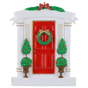 Christmas Gift Personalized Ornament for Our New Home Red Door