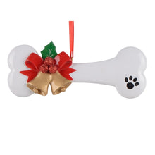 Load image into Gallery viewer, Personalized Christmas Ornament Dog Bone Ornament

