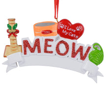 Load image into Gallery viewer, Personalized Christmas Pet Ornament I love my Cats
