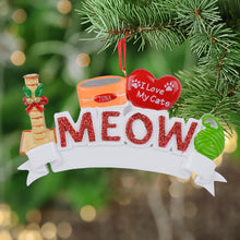 Load image into Gallery viewer, Personalized Christmas Pet Ornament I love my Cats
