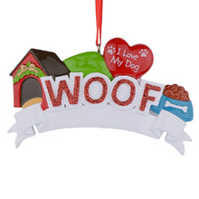 Load image into Gallery viewer, Personalized Christmas Pet Ornament I love my Dog

